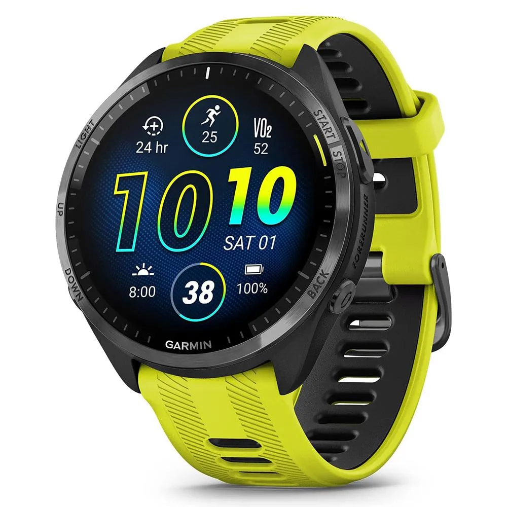 Garmin Forerunner 965 Smartwatch Amp Yellow and Black with Charging Dock Bundle