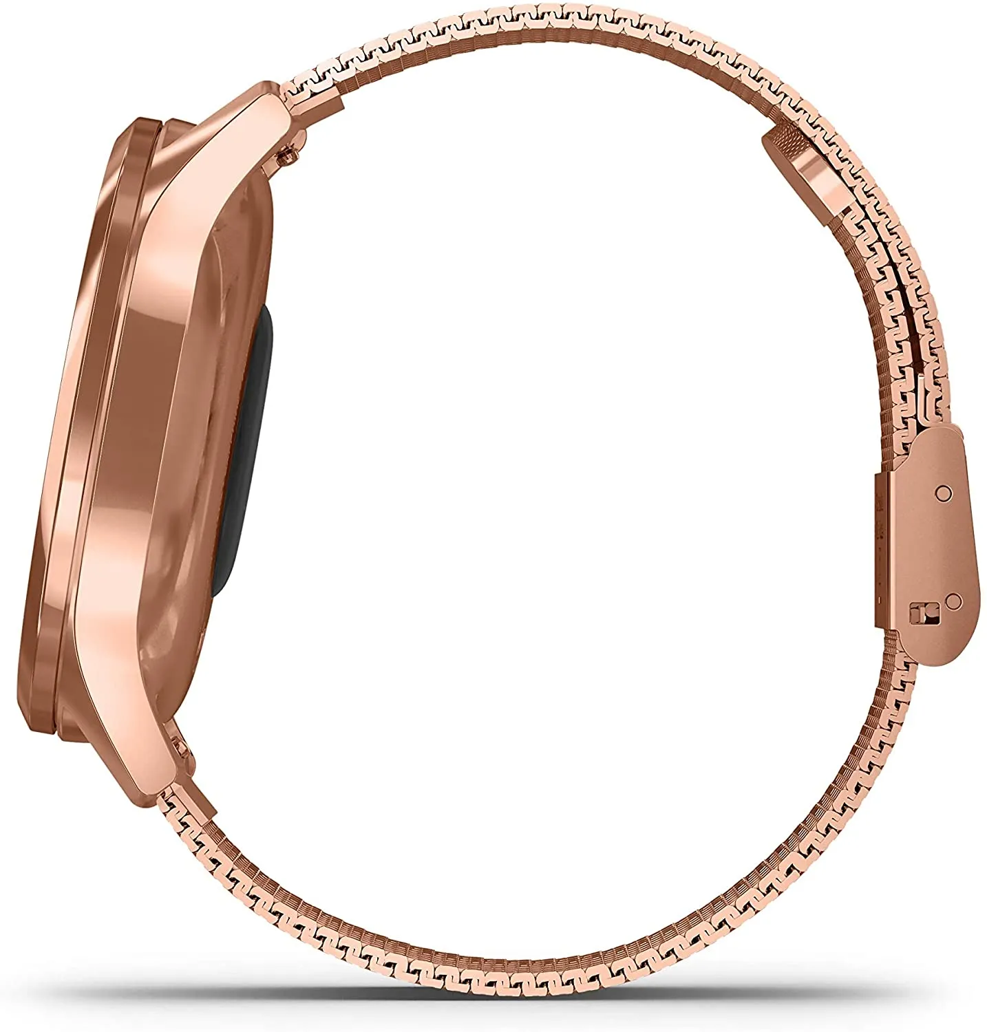 Garmin Vivomove 3 Luxe, Hybrid Smartwatch with White Earbuds Bundle (18K Rose Gold/Black, Milanese)