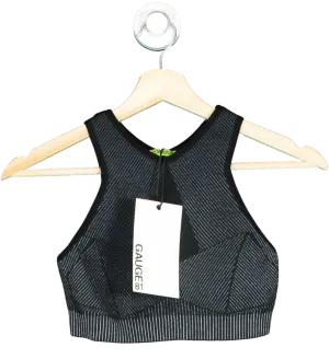 Gauge81 Black & Navy Yukon Sports Bra In Black / Cornflower UK XS