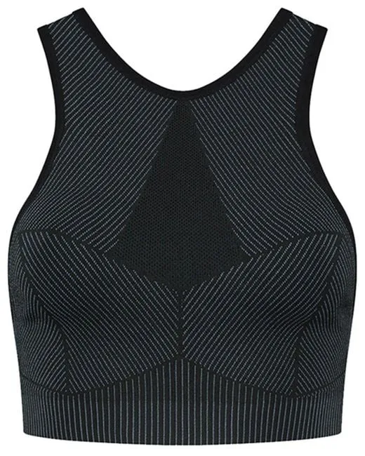 Gauge81 Black & Navy Yukon Sports Bra In Black / Cornflower UK XS