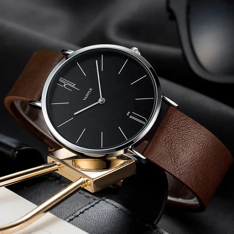 Genuine Leather Military Sports Watch