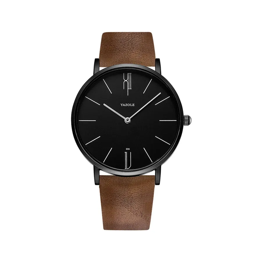 Genuine Leather Military Sports Watch
