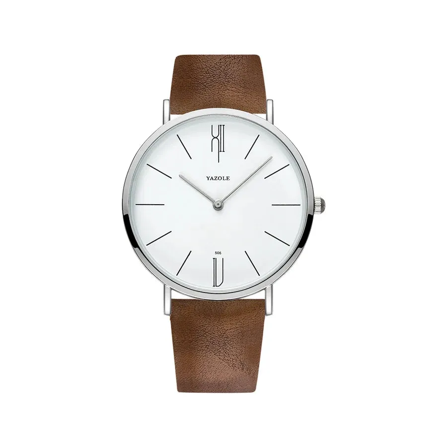 Genuine Leather Military Sports Watch