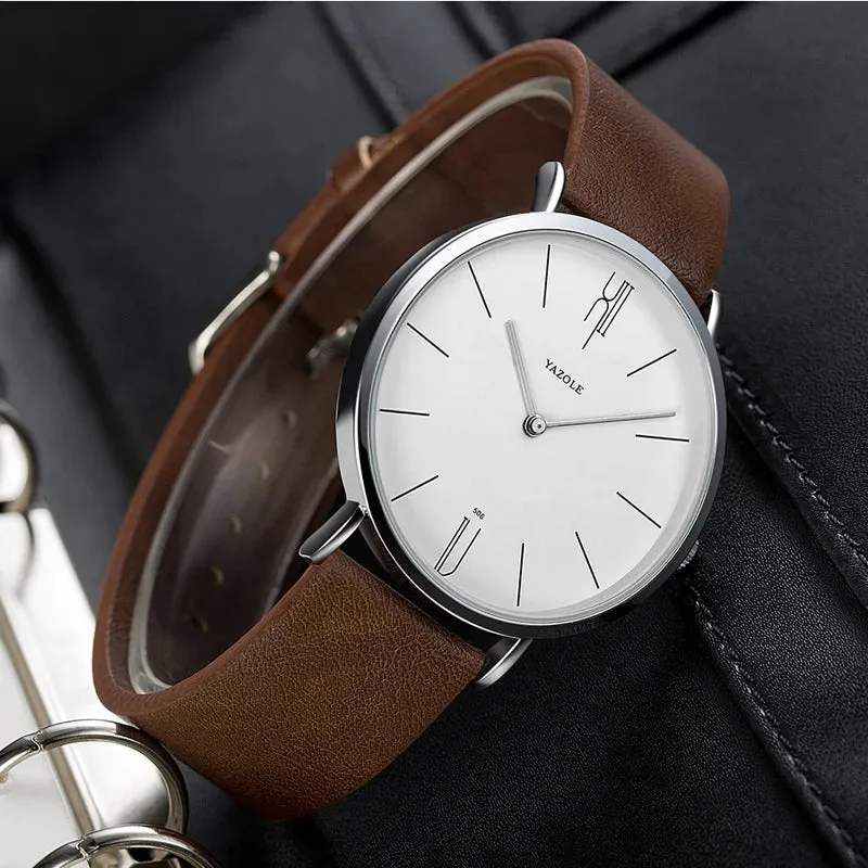 Genuine Leather Military Sports Watch