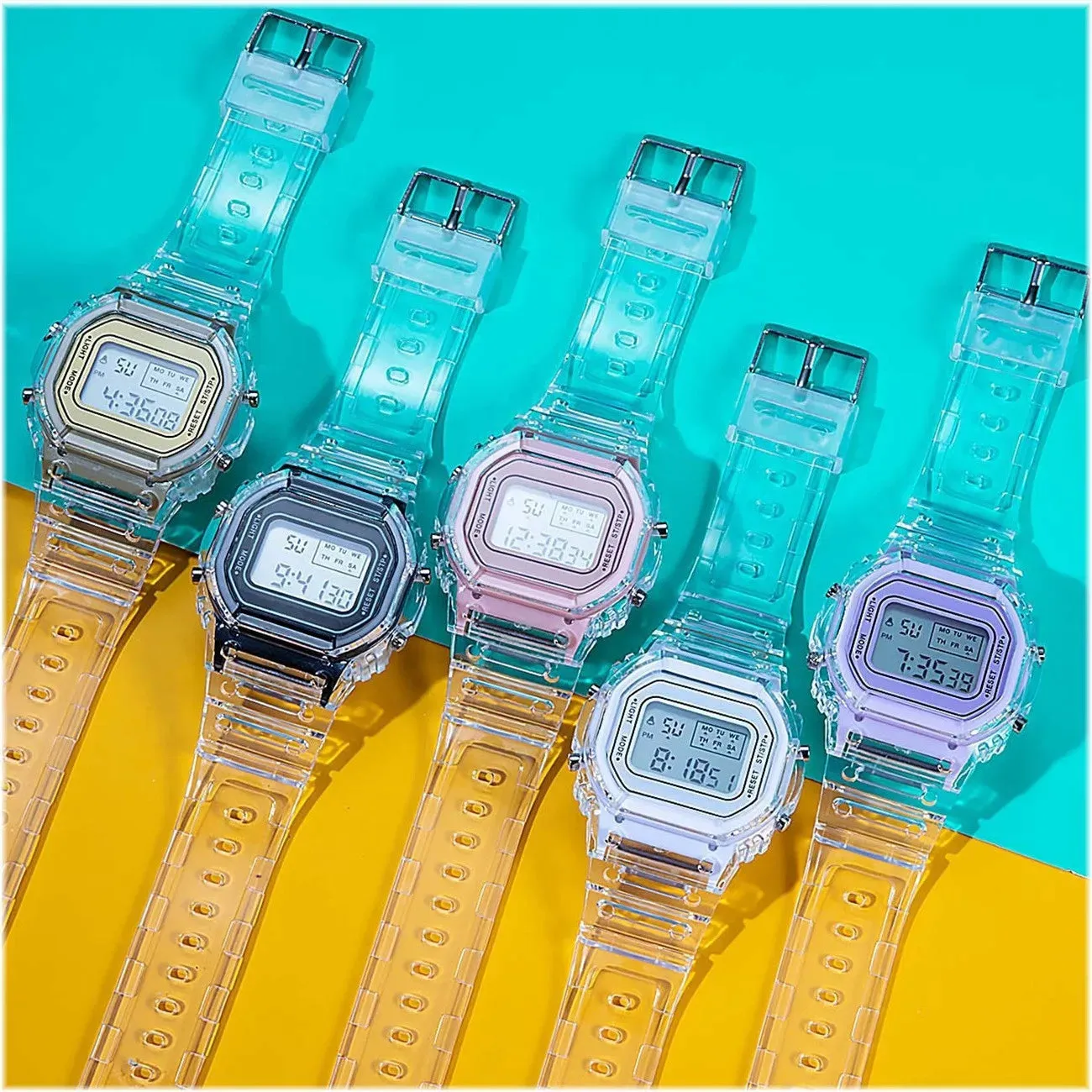 Gold Digital Sport Watch for Men & Women