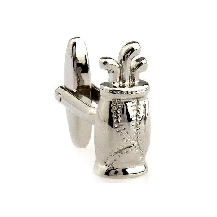 Golf Bags Putt Ball Cufflinks