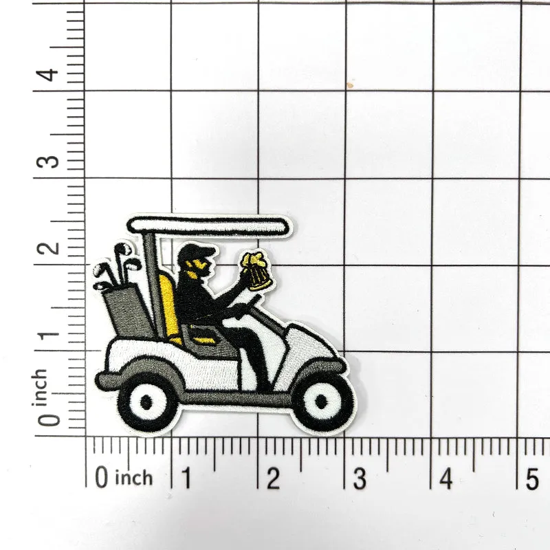 Golf Cart embroidery patch