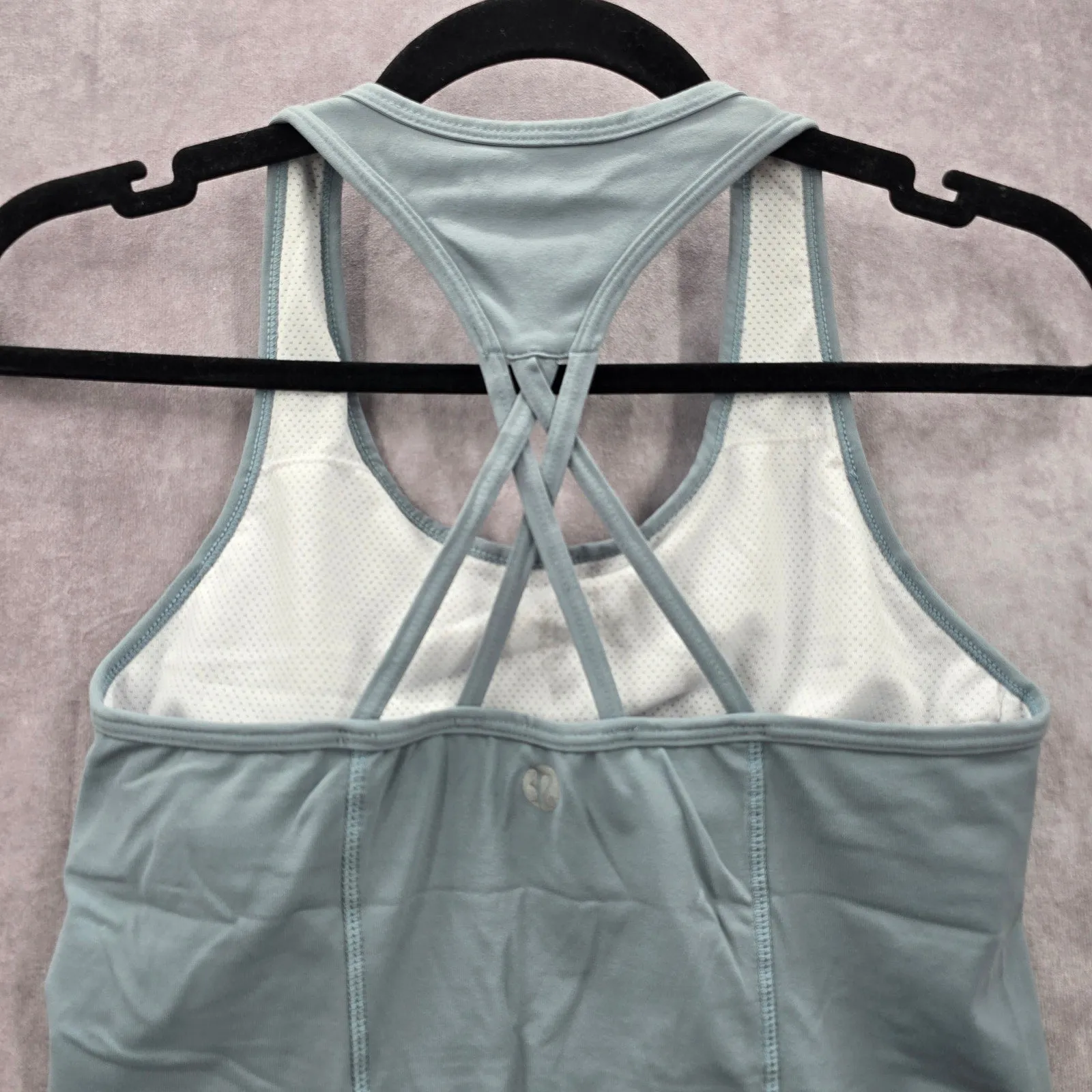 Gray Racerback Sleeveless Activewear Yoga Tank Top Shirt Medium