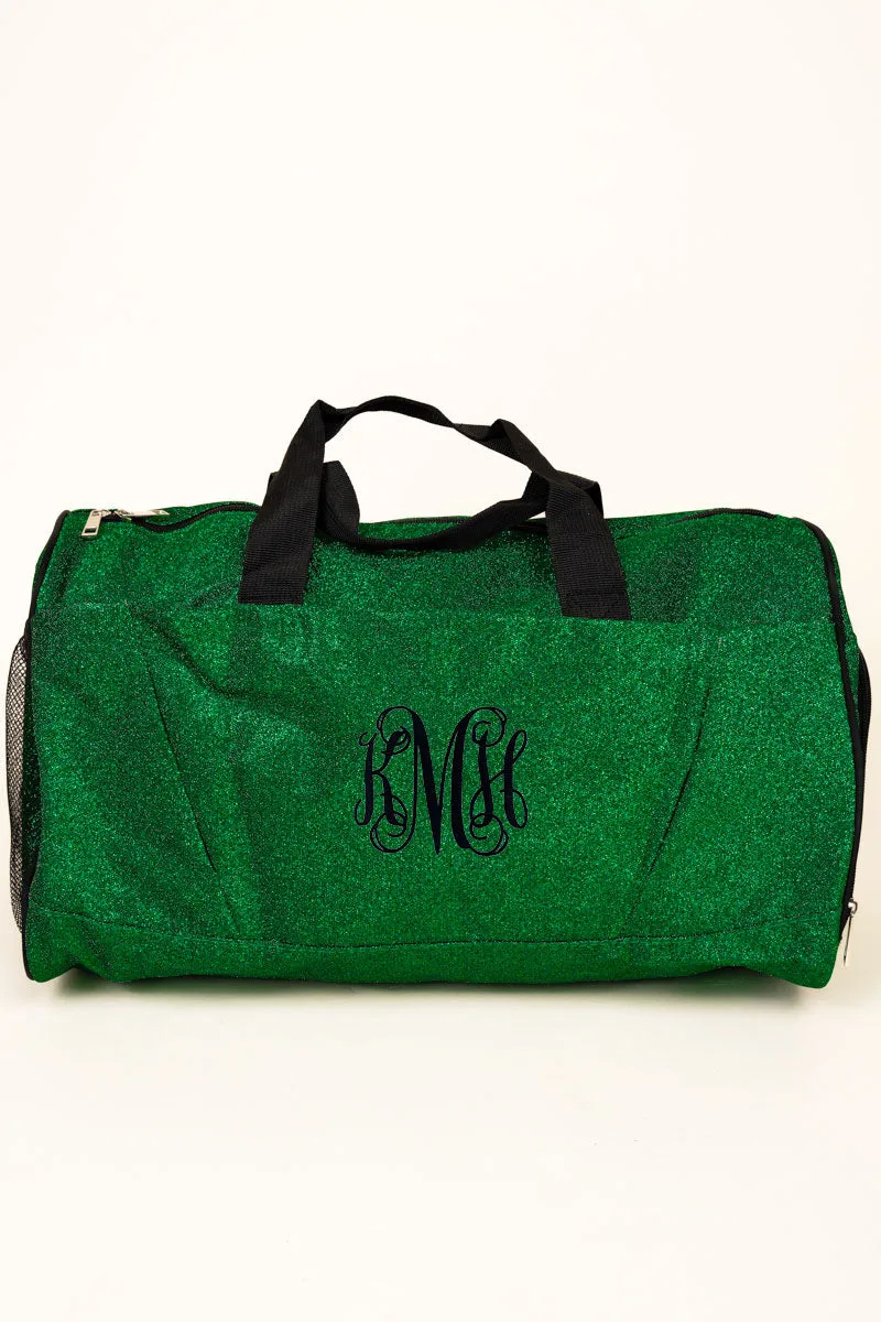 Green Glitz & Glam Duffle Bag with Shoe Compartment