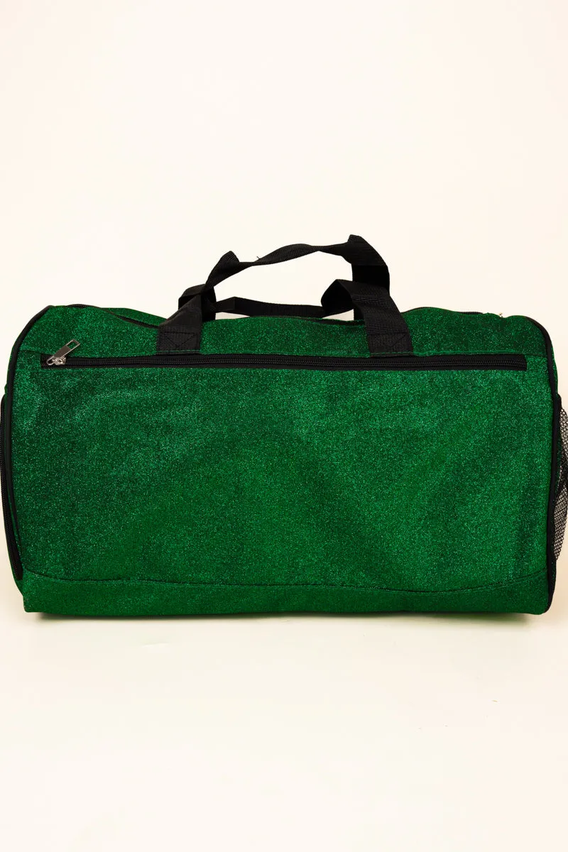 Green Glitz & Glam Duffle Bag with Shoe Compartment