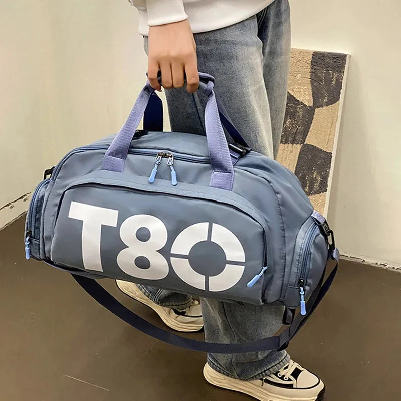 Gym Sports Backpack for Women T80 Hand Bag Fitness Travel Tote Outdoor Female Yoga Shoe Shoulder Duffle Luggage Portable Bag Man