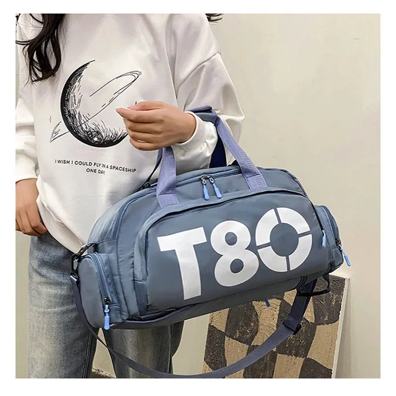 Gym Sports Backpack for Women T80 Hand Bag Fitness Travel Tote Outdoor Female Yoga Shoe Shoulder Duffle Luggage Portable Bag Man