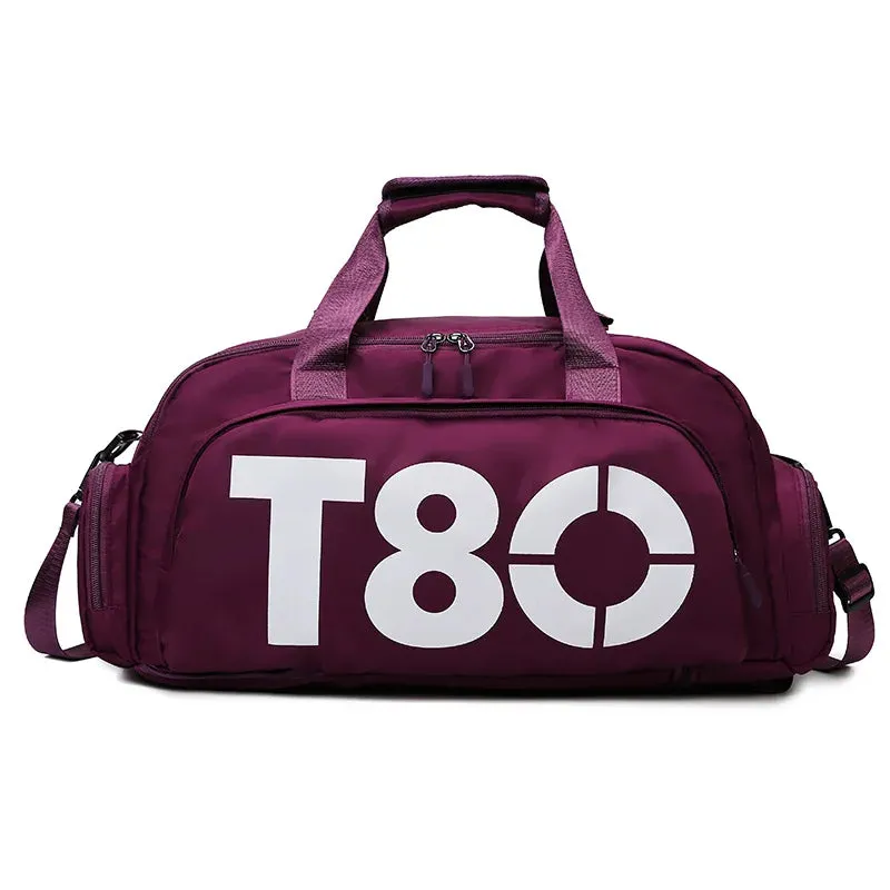Gym Sports Backpack for Women T80 Hand Bag Fitness Travel Tote Outdoor Female Yoga Shoe Shoulder Duffle Luggage Portable Bag Man