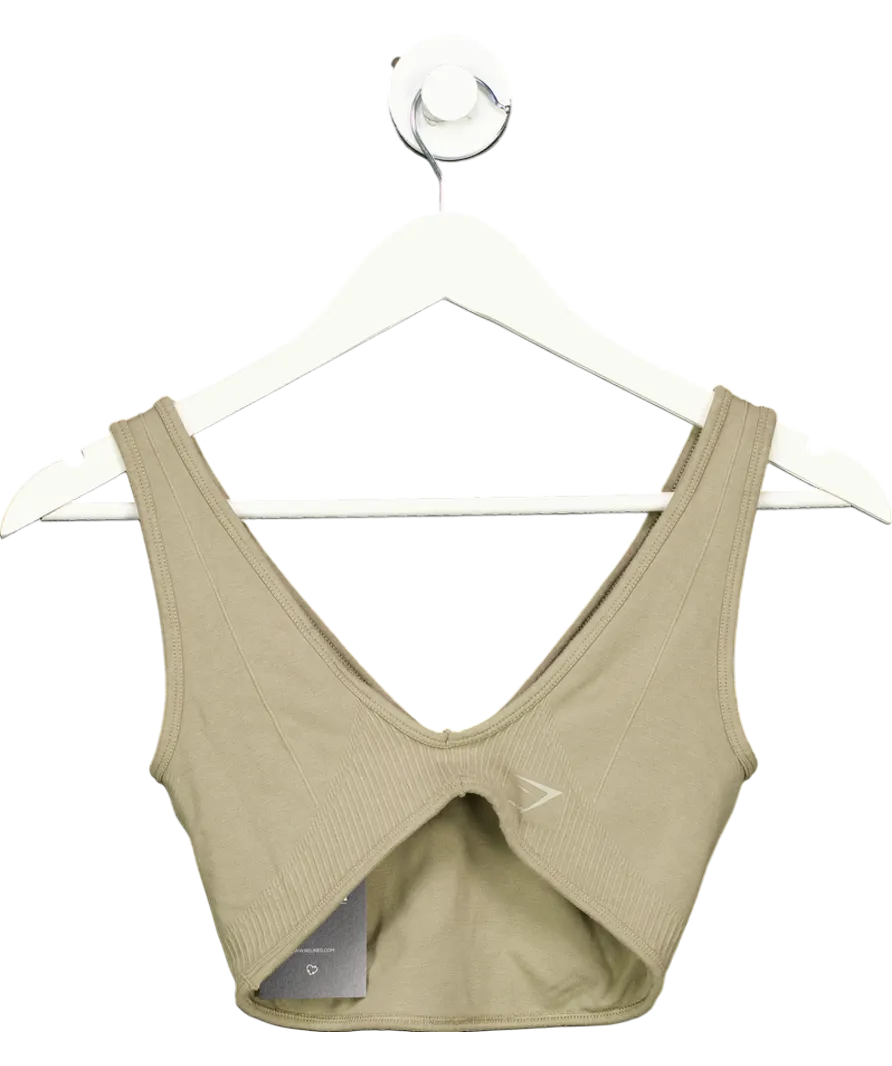 gymshark Beige Seamless Sports Bra UK S