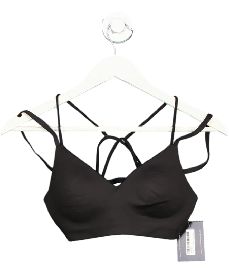 gymshark Black Double Strap Sports Bra UK S