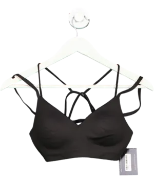 gymshark Black Double Strap Sports Bra UK S