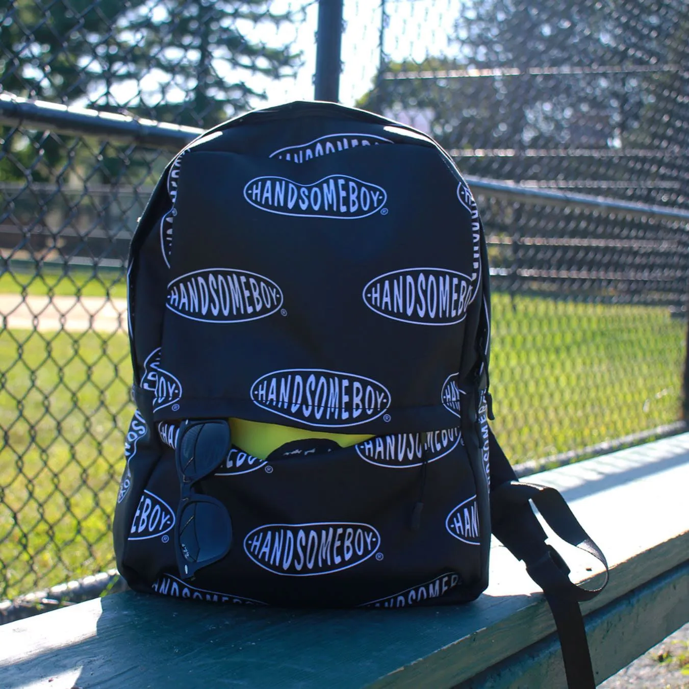 HANDSOMEBOY® ORIGINALS AOP BACKPACK - BLACK
