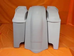 Harley Davidson Bagger 4" Extended Stretched Bags 6.5" Speaker Lids Cut Fender