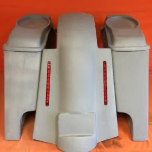 Harley Davidson Bagger 6" Stretched Bags 6.5" Speaker Lids LED Lights Fender