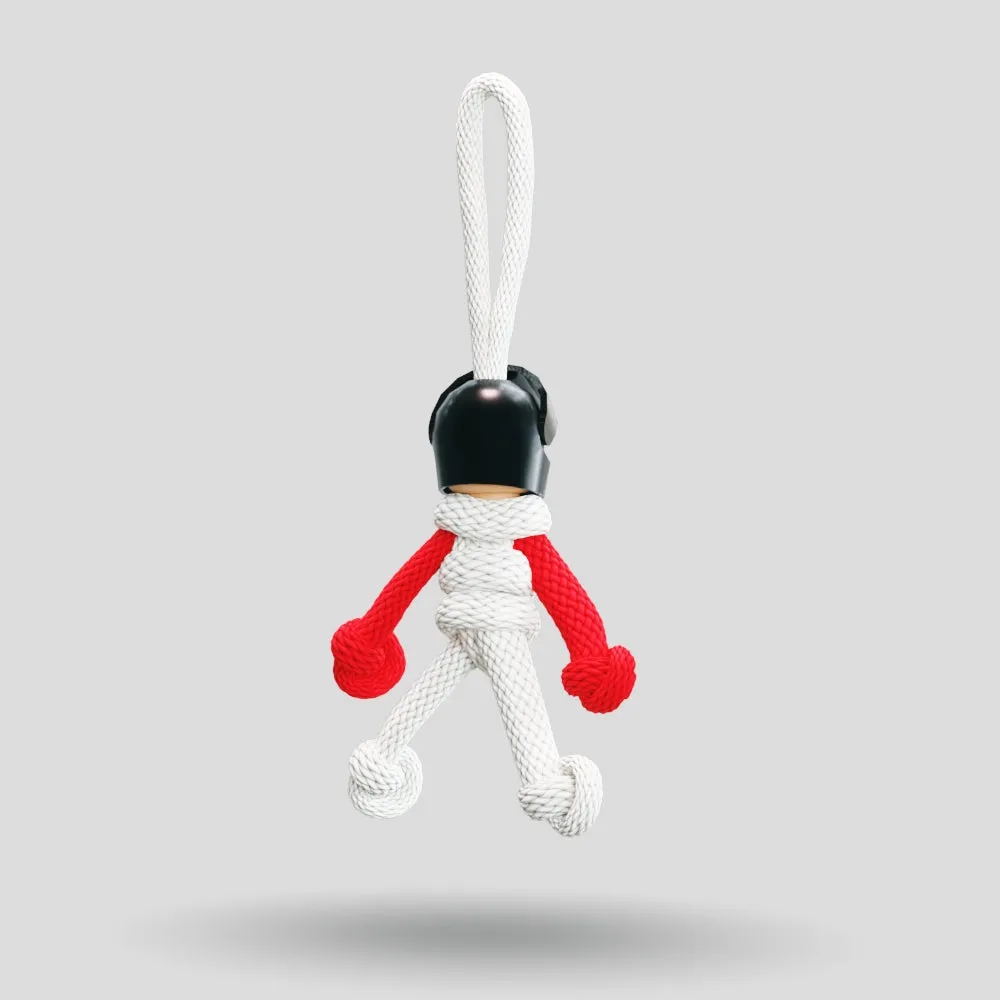 HAS White & Red Motorsport Paracord Buddy Keychain