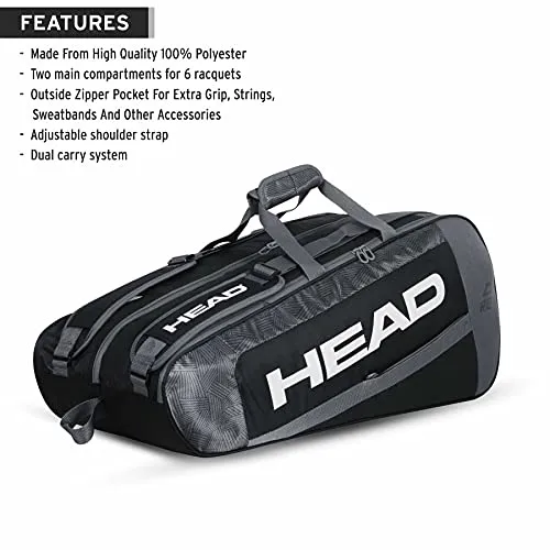 HEAD Core 6R Combi Kit Bag (Black/White)