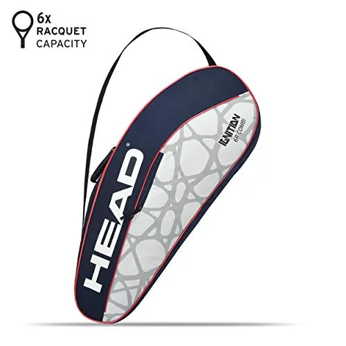 HEAD Polyester Ignition Pro 6R Badminton Kit Bag (Navy & Grey)