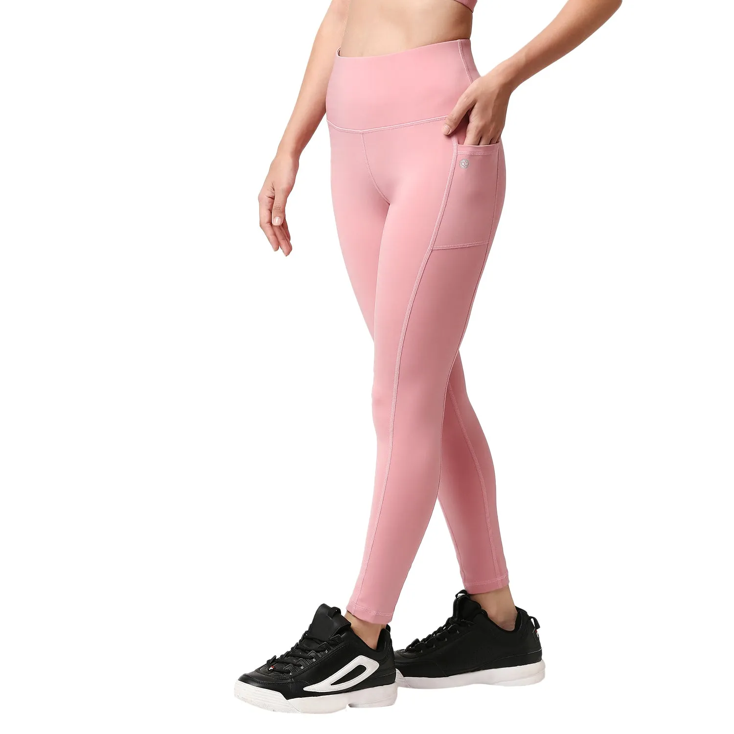 High Waist Ankle Length Sports Leggings With Pockets