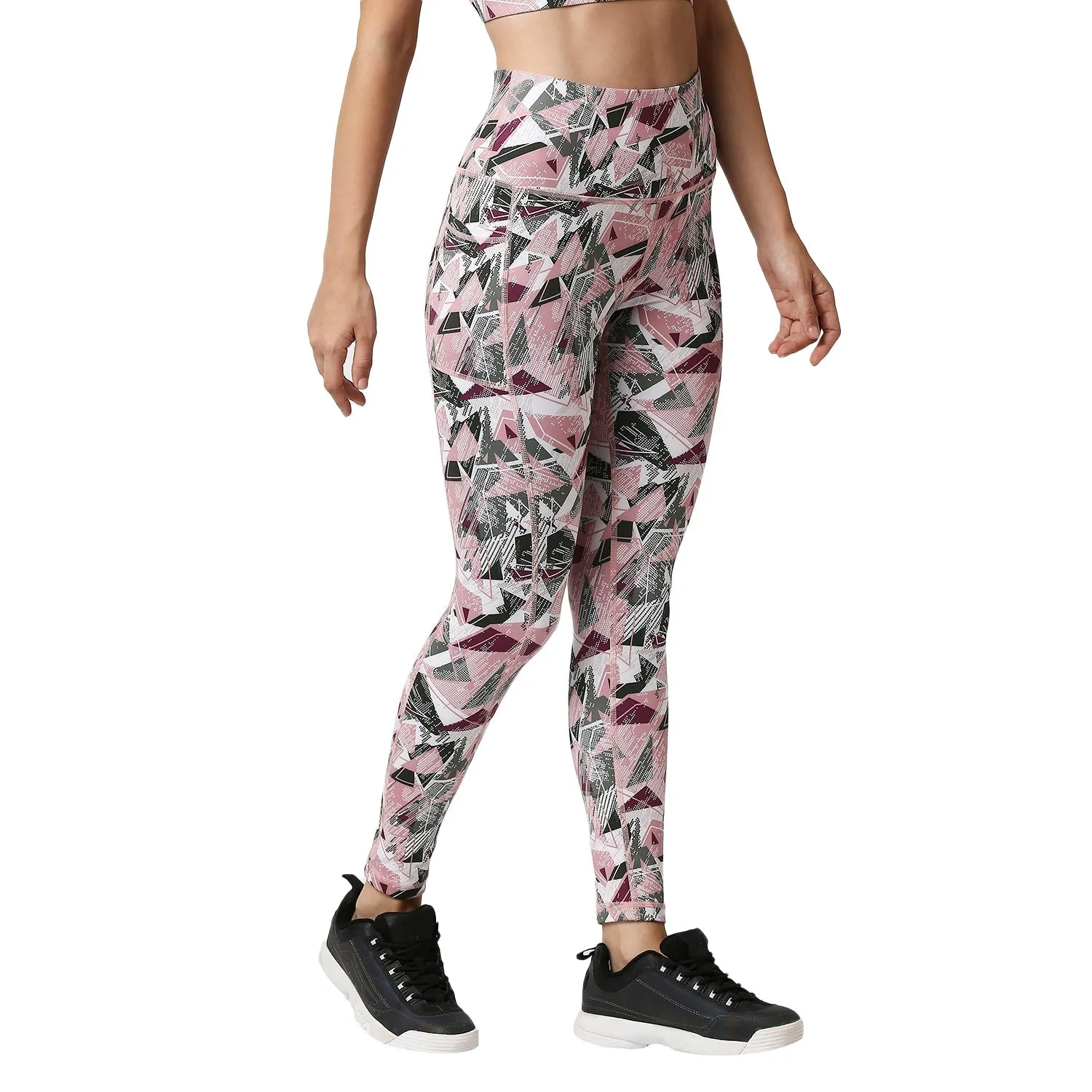 High Waist Ankle Length Sports Leggings With Pockets