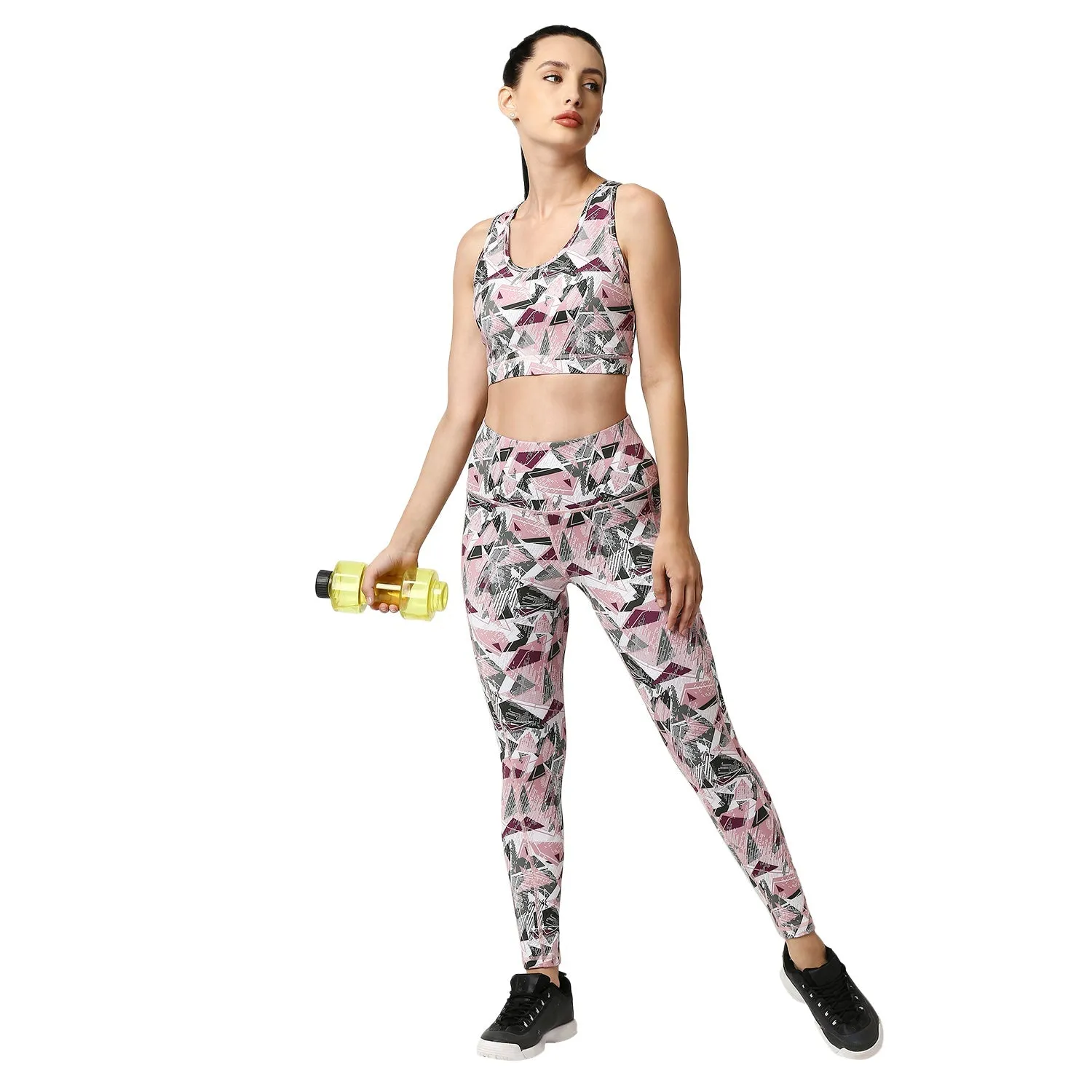 High Waist Ankle Length Sports Leggings With Pockets