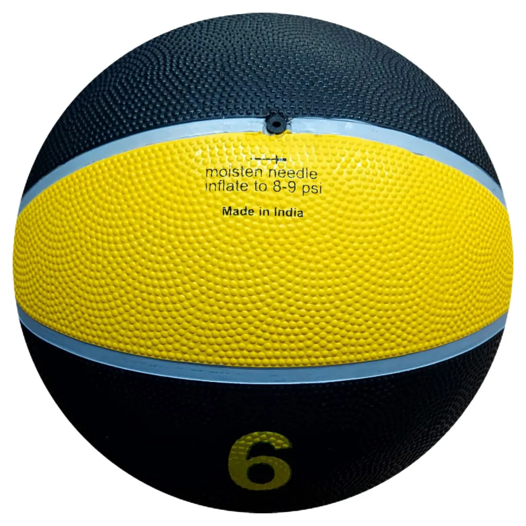Hit Sport Trainer Yellow Basketball Size 6 | 10 Pack with Carry Bag