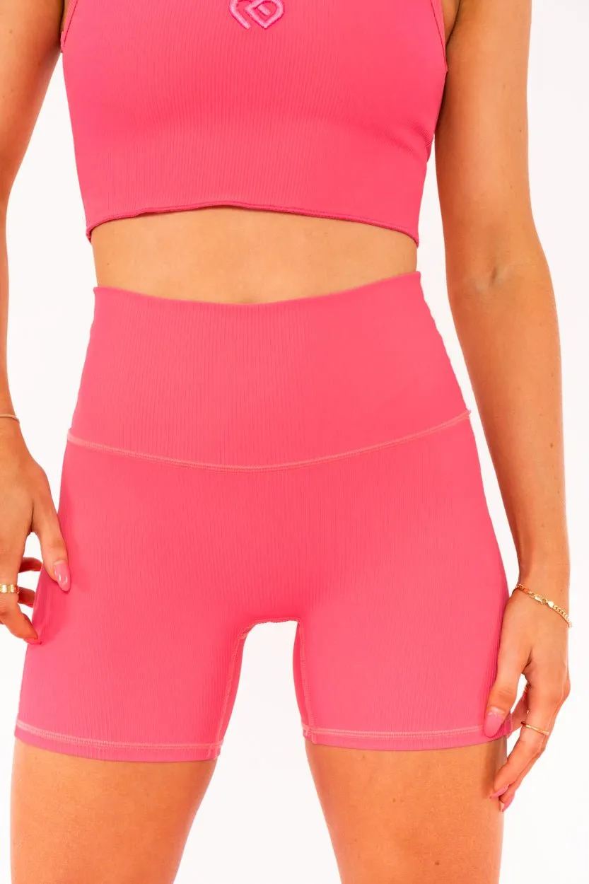 Hot Pink 4" Bike Shorts