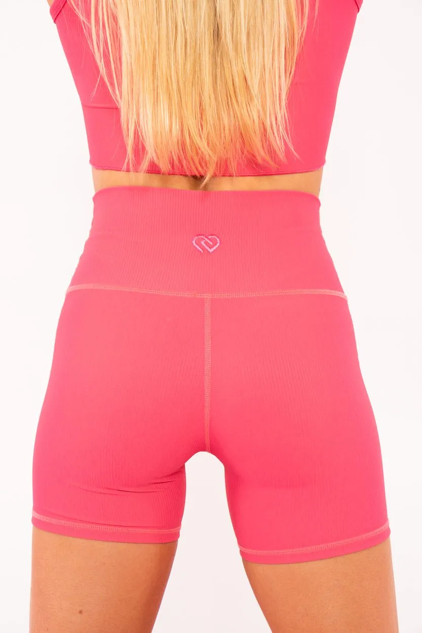 Hot Pink 4" Bike Shorts