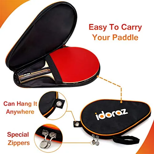 Idoraz Ping Pong Paddle Case - Best Table Tennis Paddle Cover for Your Racket - Waterproof Material Bag