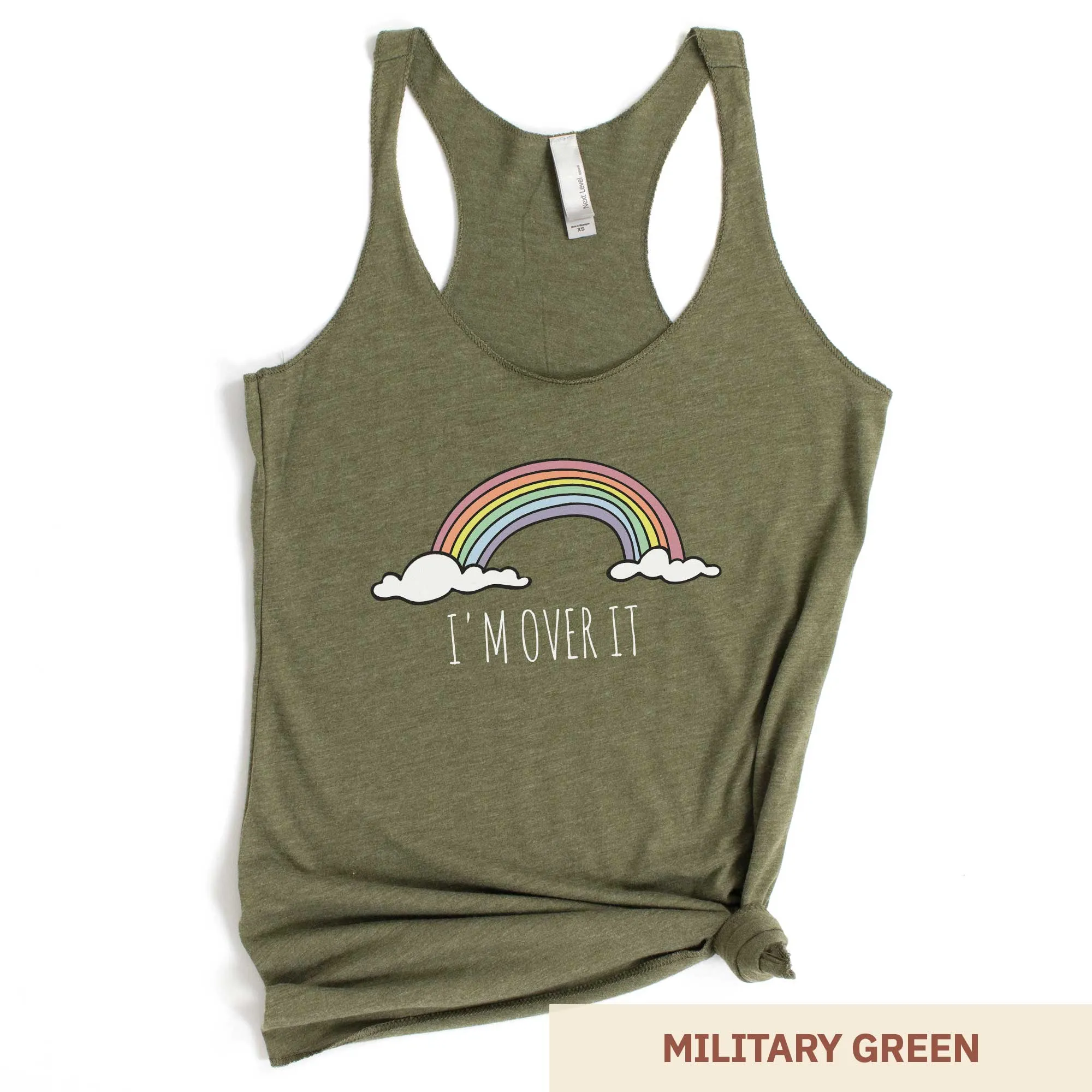 I'm Over It Rainbow - Women's Triblend Racerback Tank