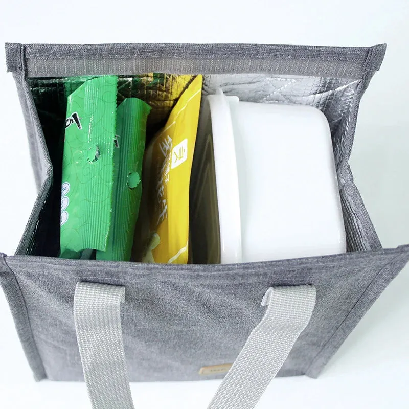 Insulated Lunch Bag with Thermal Insulation - Solid Color