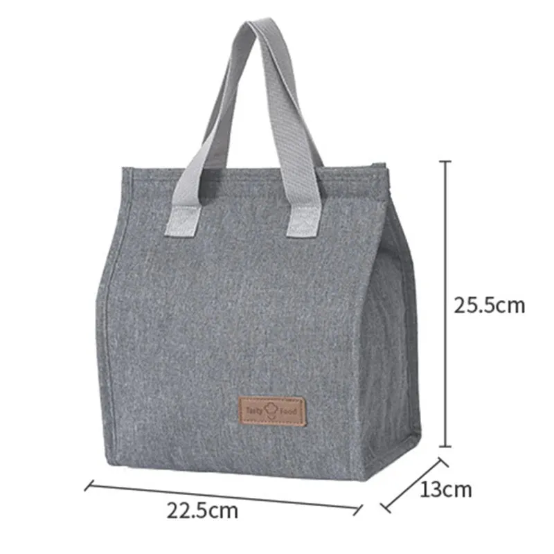Insulated Lunch Bag with Thermal Insulation - Solid Color