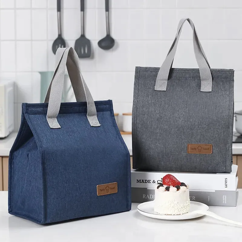 Insulated Lunch Bag with Thermal Insulation - Solid Color