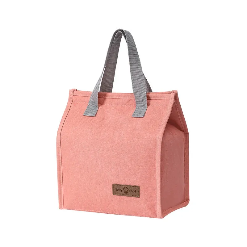 Insulated Lunch Bag with Thermal Insulation - Solid Color