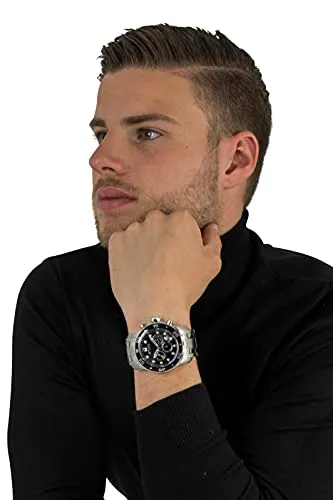 Invicta Men's 0069 "Pro Diver Collection" Stainless Steel Watch, Silver/Black