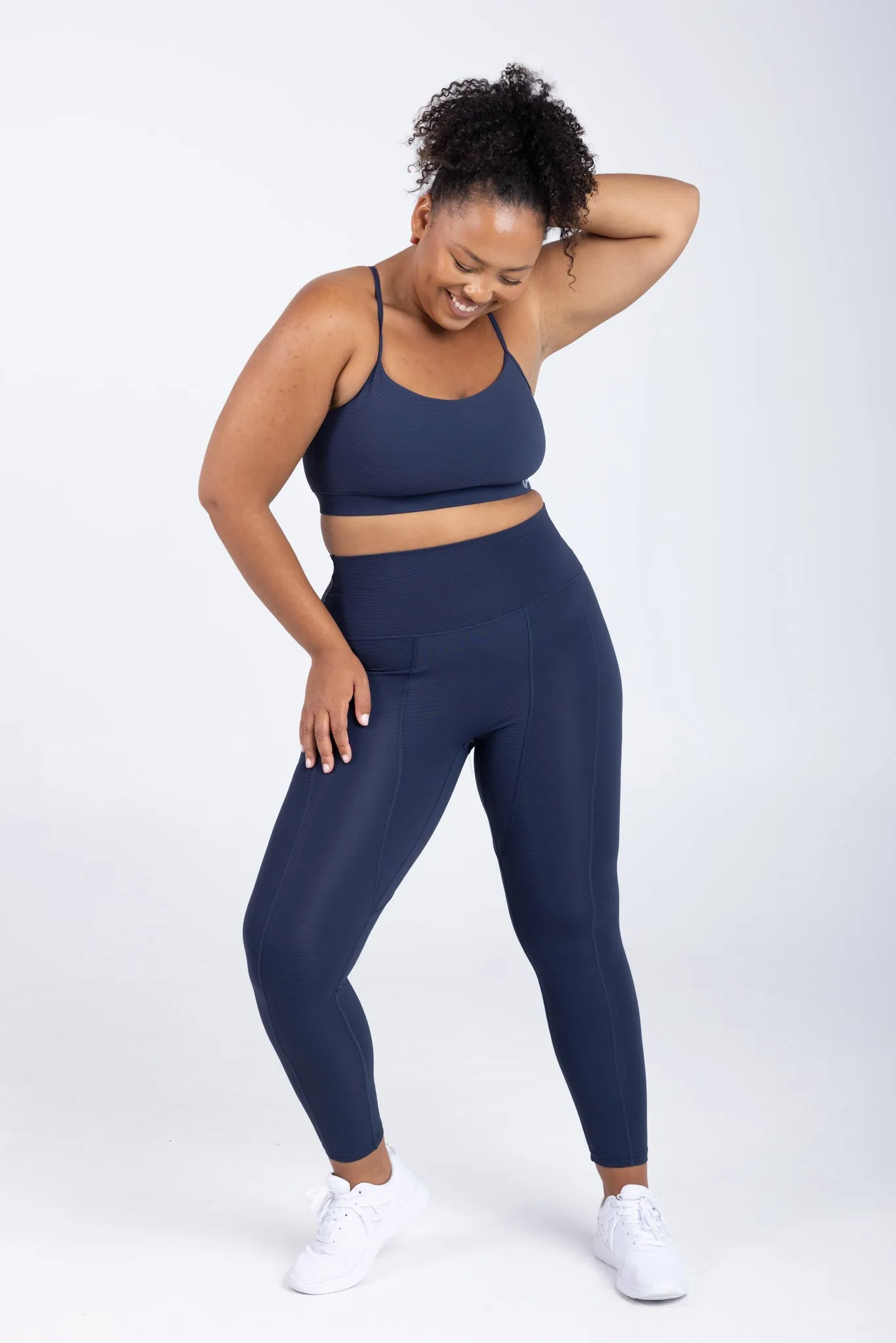 invisiSweat Full Length Tights - High Waisted Statement Navy (size down)