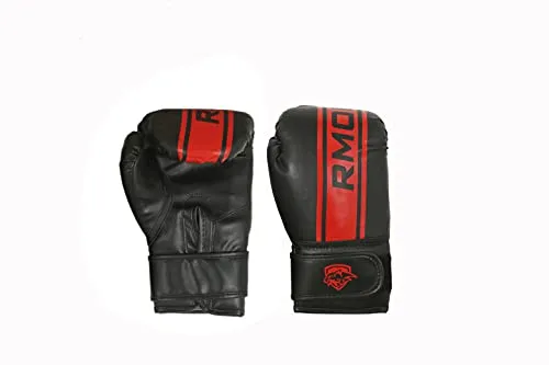 IWIN RMOUR Combo Unfilled Heavy SRF PU Punching Bag with Hanging Chain, Boxing Gloves, Ceiling Hook, Hand Wraps, Skipping Rope, Boxing Chain Keyring and Hand Gripper (Black , 3 Feet)- 9 Piece