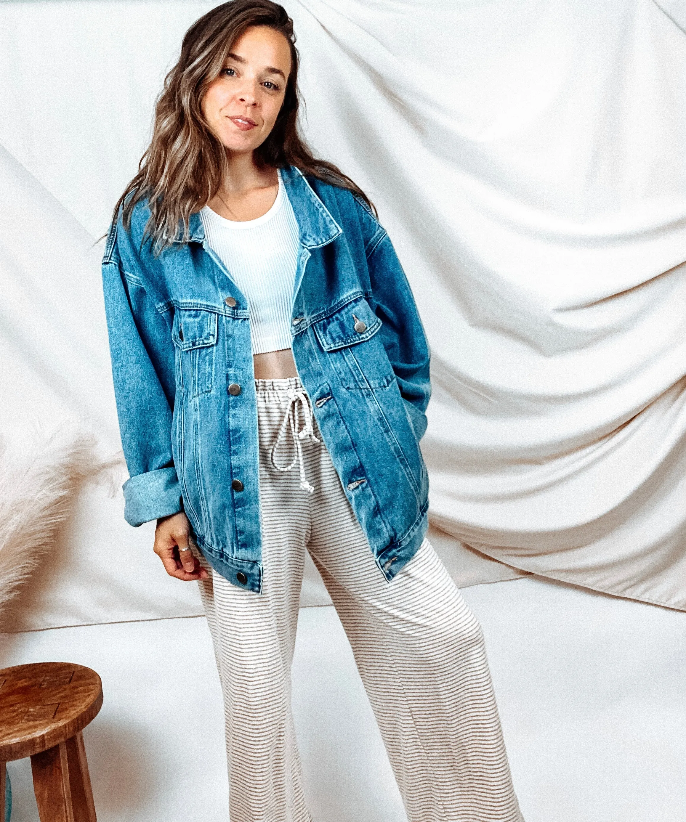 Jill Boxy-Cut Denim Jacket