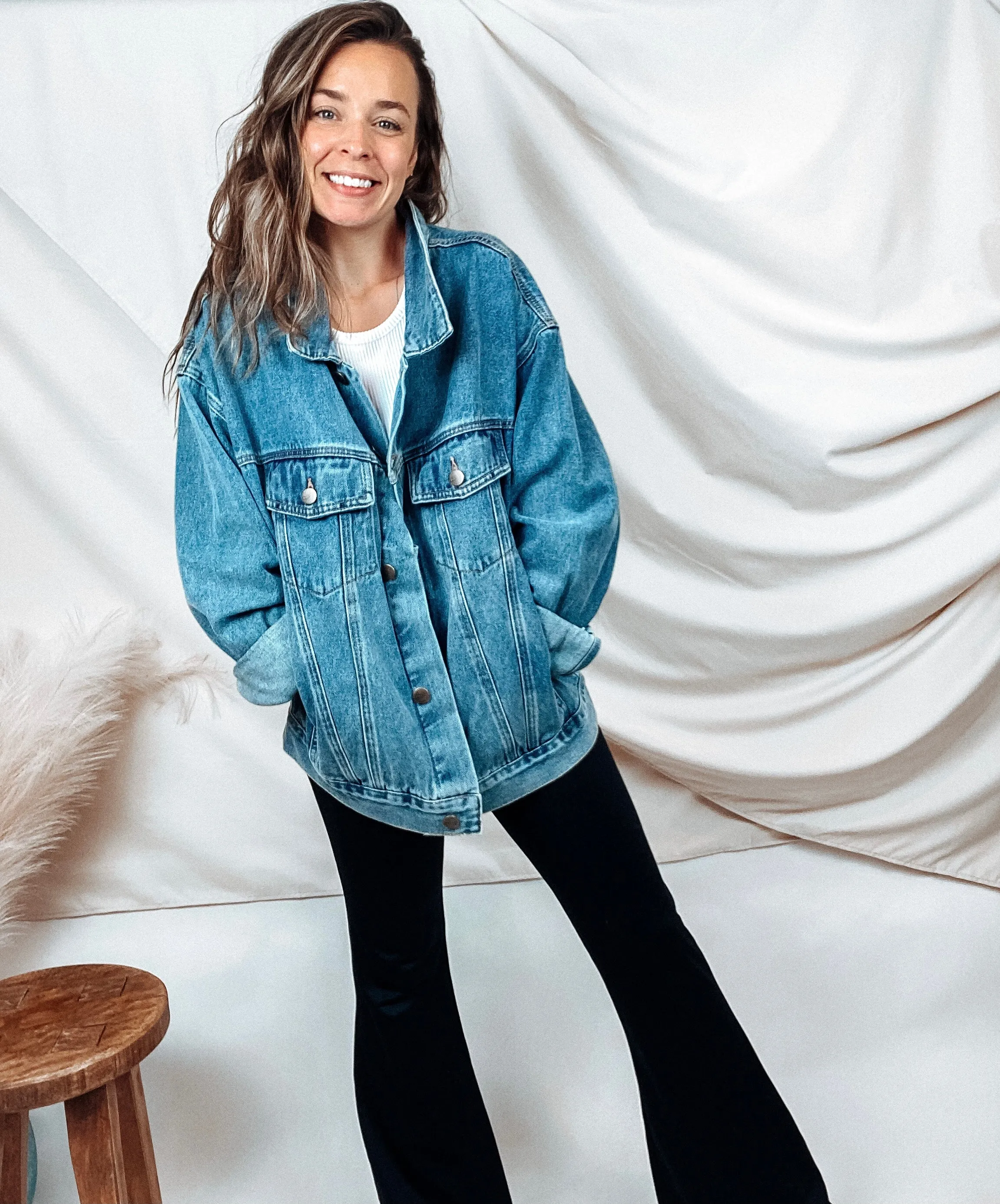 Jill Boxy-Cut Denim Jacket