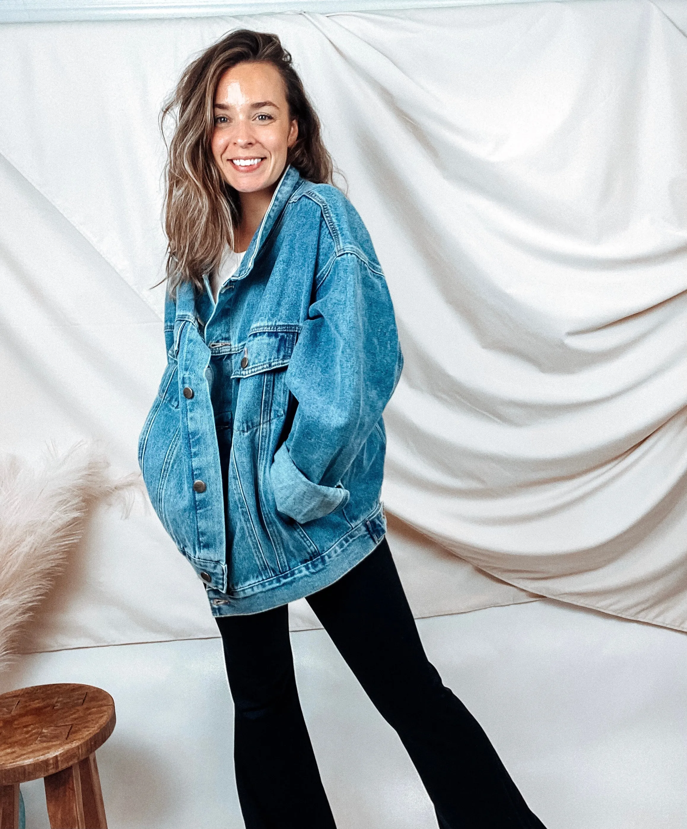 Jill Boxy-Cut Denim Jacket