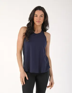 Keen Tank: Navy Sunburst Laser Cut