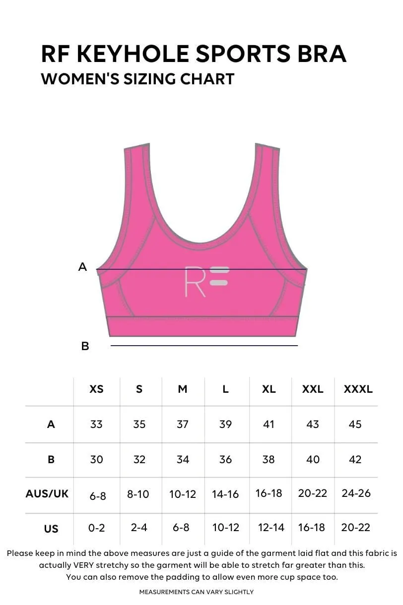 Keyhole Sports Bra - Fireworks