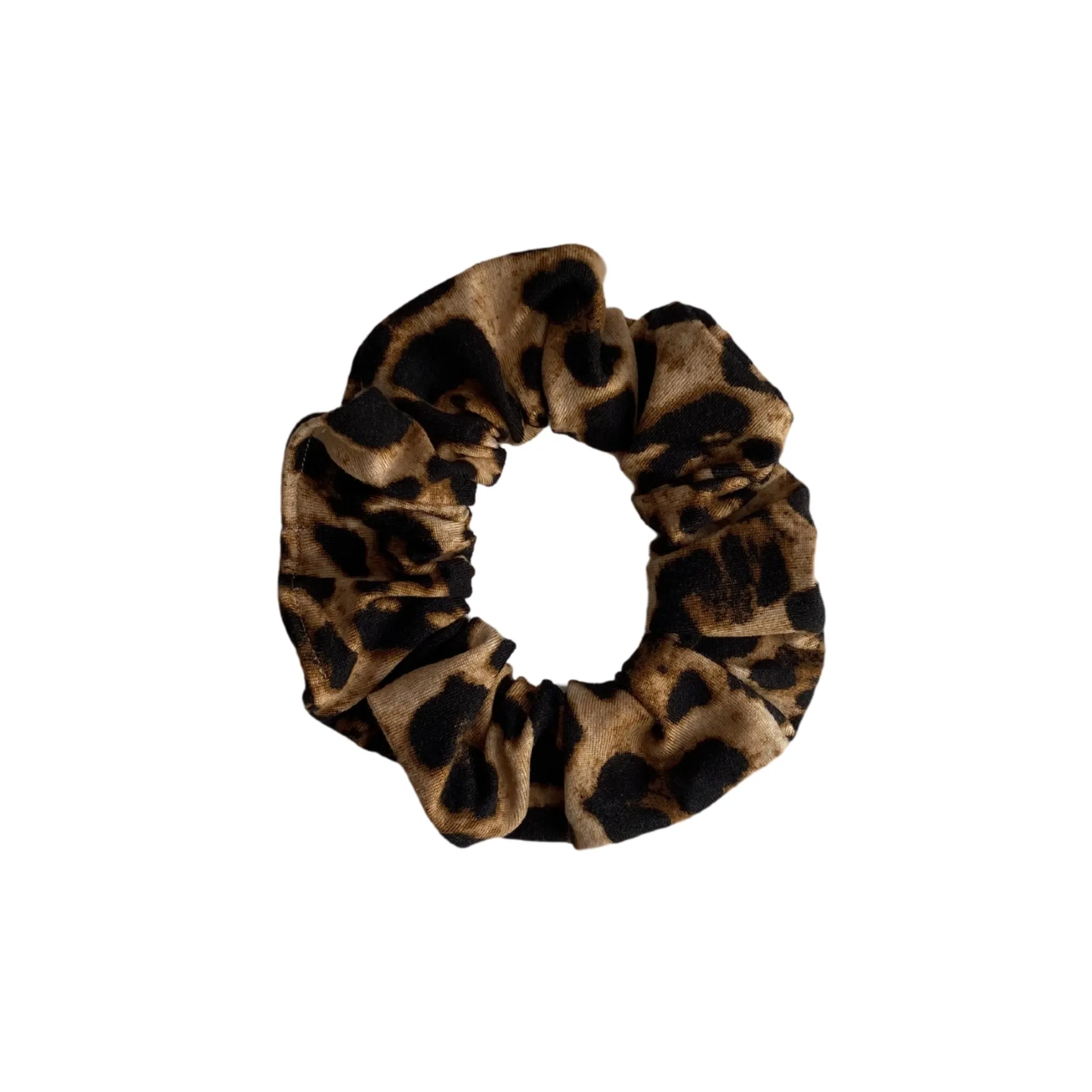 Khaki Leopard Scrunchie