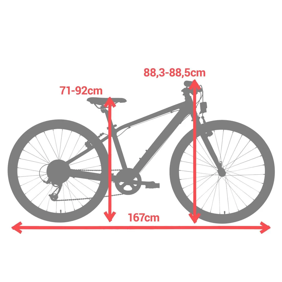 Kids' 9-12 Years 26" Hybrid Bike Riverside 900