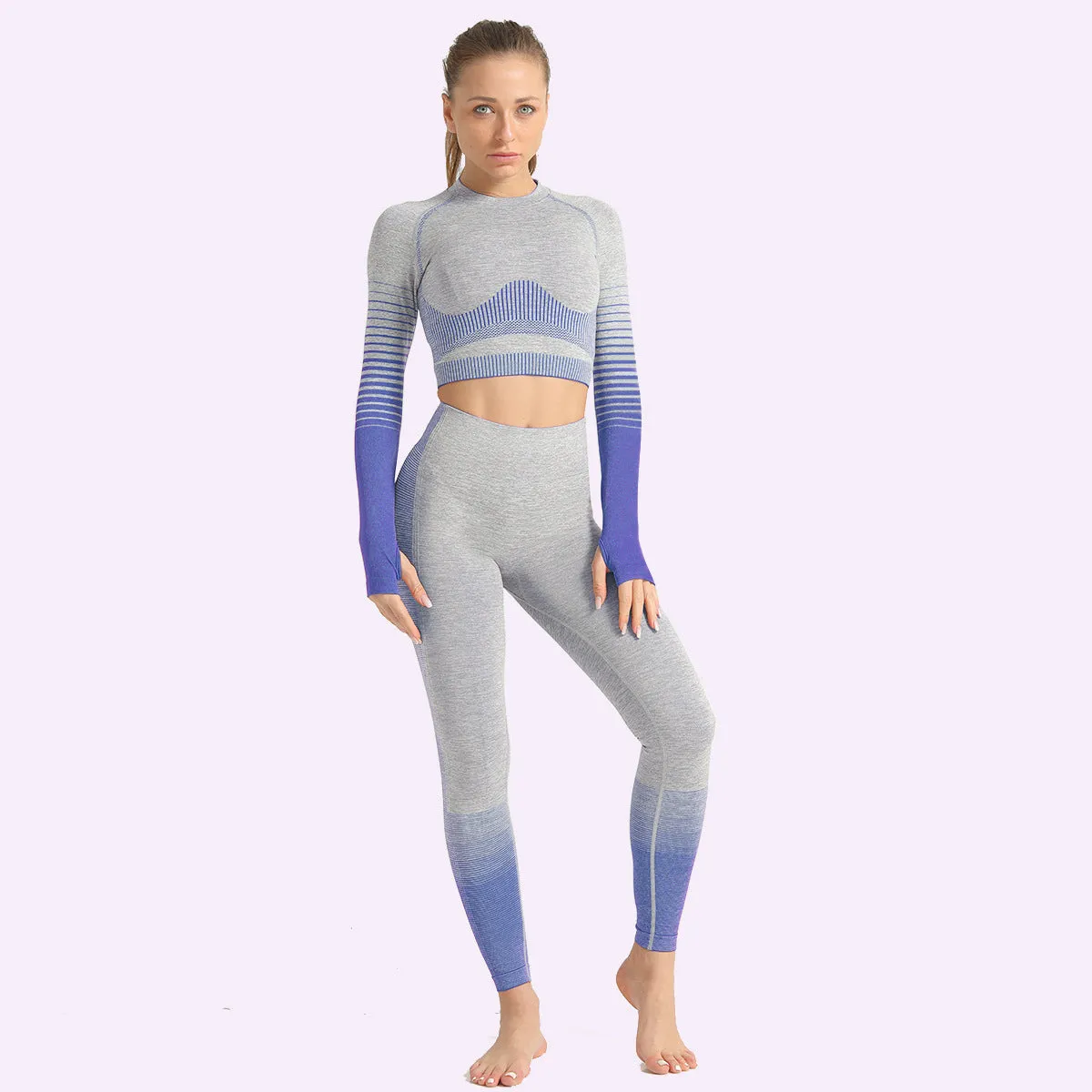 LANTECH Women Yoga Sets Gym Fitness Athletic 2 Pcs Sports Suits trendy Set Pants Leggings Sportswear Leggings Seamless Sports Shirts
