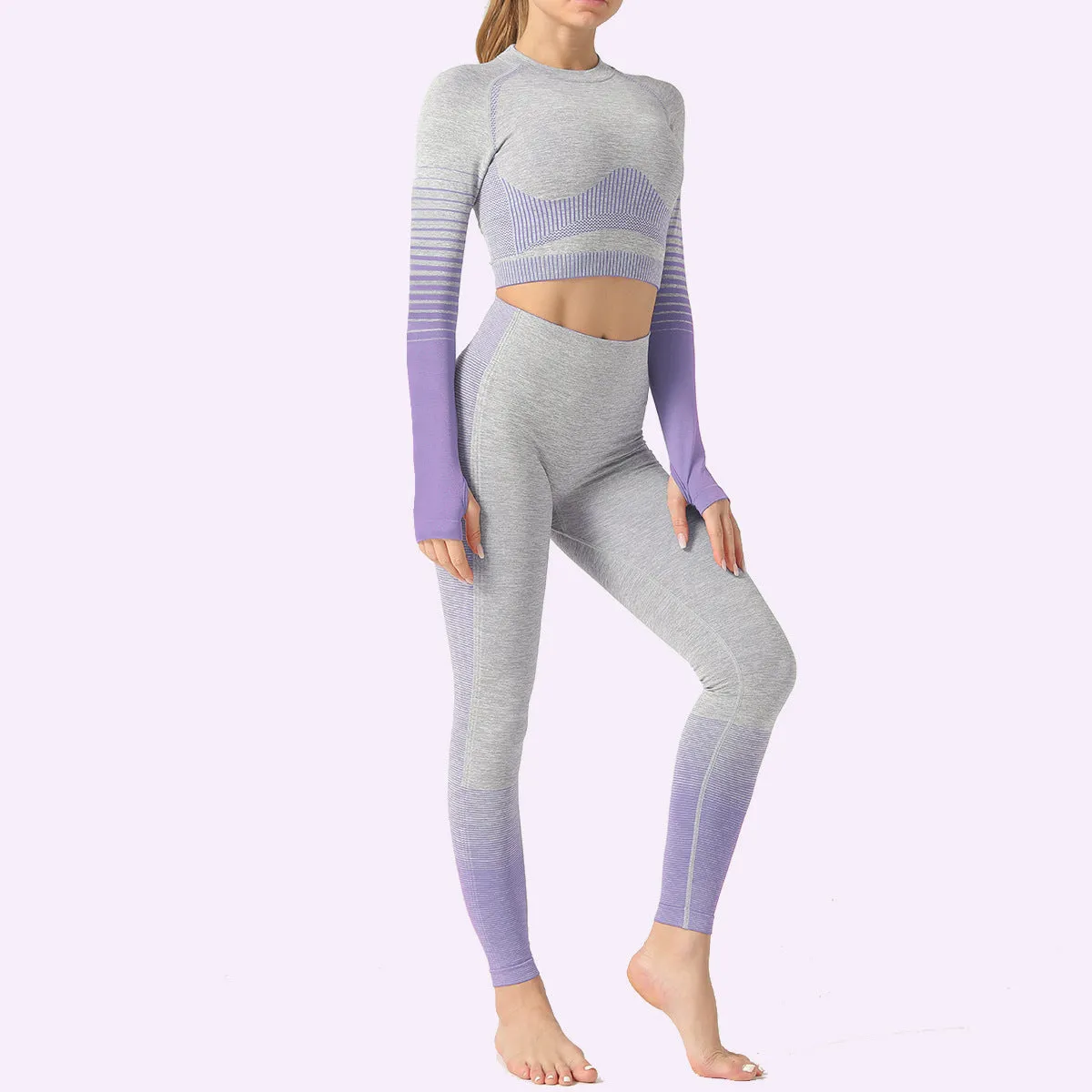 LANTECH Women Yoga Sets Gym Fitness Athletic 2 Pcs Sports Suits trendy Set Pants Leggings Sportswear Leggings Seamless Sports Shirts